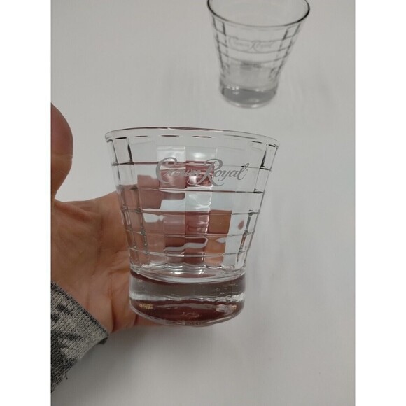 Crown ROYAL OPTIC BLOCK LOWBALL WHISKEY GLASS TUMBLER - Picture 2 of 9
